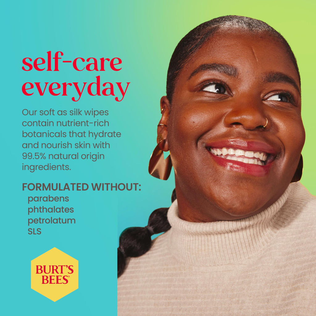 Burt's Bees Micellar Facial Towelettes offer premium imported skin hydration with 99.5% natural ingredients. Available at Curat Cart.
