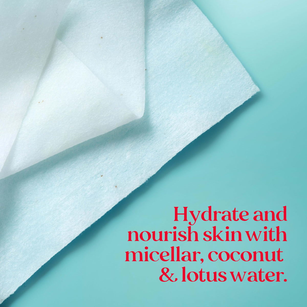 Burt’s Bees Micellar Facial Towelettes in high-quality packaging, designed to hydrate and nourish skin with coconut and lotus water. Available at Curat Cart.