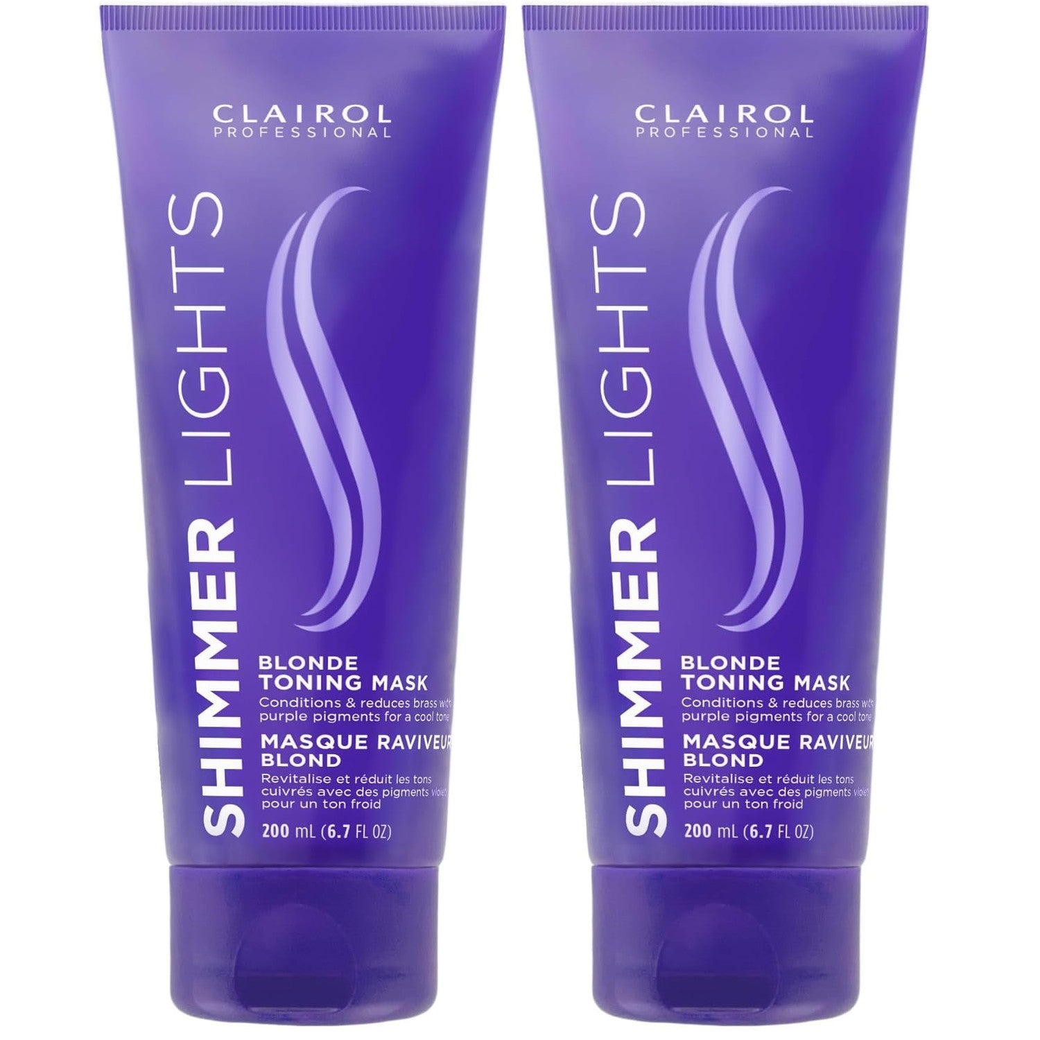 Clairol Professional Shimmer Lights Violet Toning Mask | Neutralizing Brassy Tones with Refreshing Blonde Hair Results