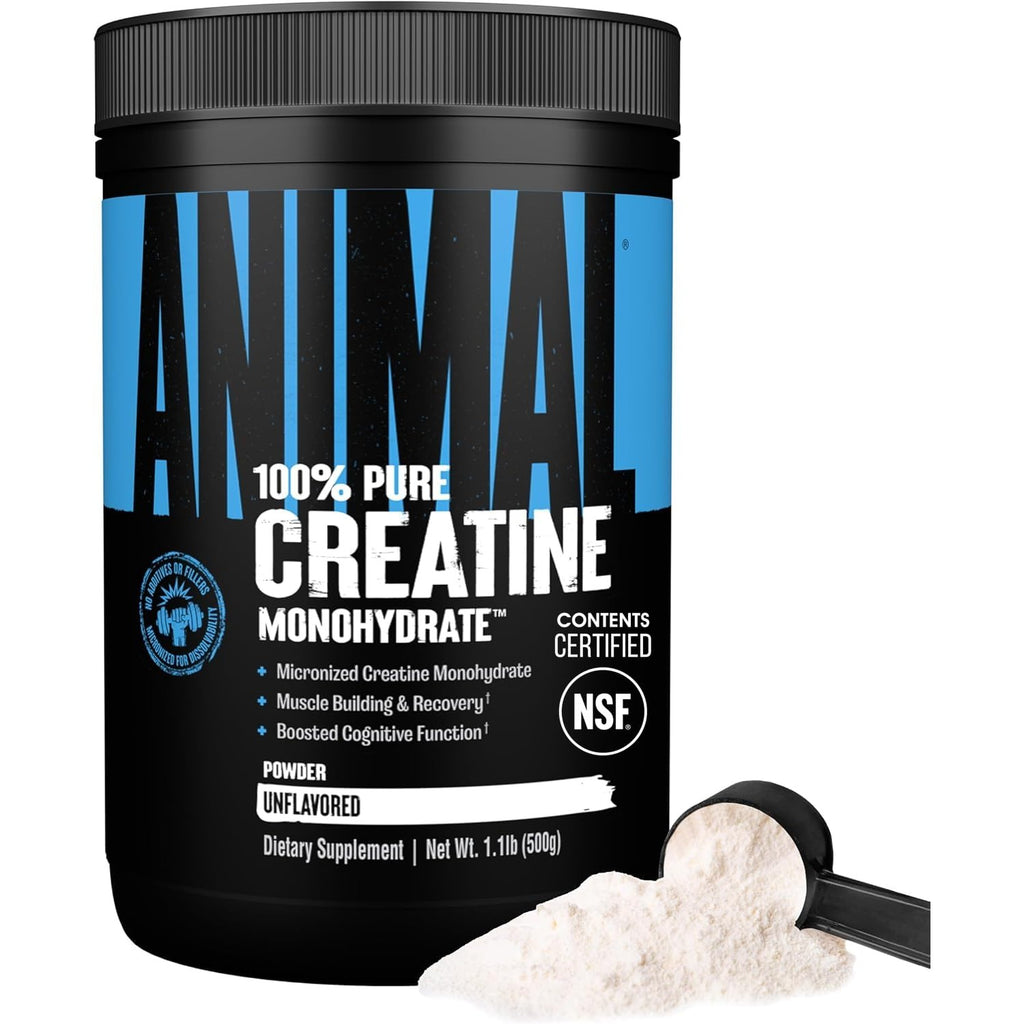 Animal Creatine Monohydrate Powder — Micronized for Muscle Recovery, Cellular Energy, and Daily Wellness — for Men and Women — Unflavored 300g