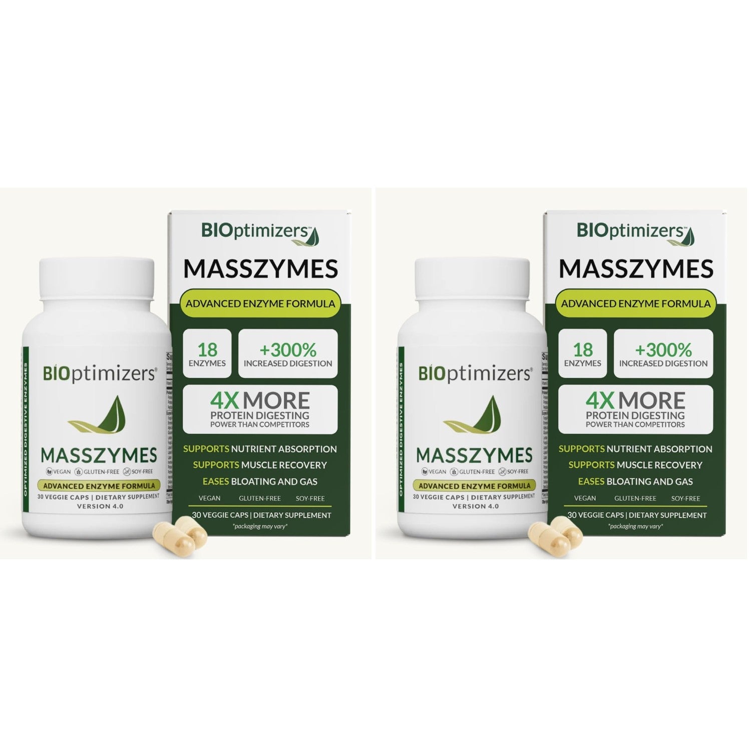 BiOptimizers MassZymes - Complete Digestive Enzymes Supplement for Gut Health - Bloating Relief for Men and Women - Lipase Amylase Bromelain Digestive Enzymes (250 Capsules)