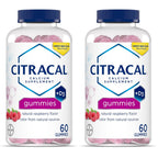 Citracal Calcium Gummies, Calcium Supplement with Vitamin D3, Support Bone Health, for Ages 12+, Natural Raspberry Flavor, 60 Count