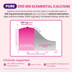 Premium imported Calcium Supplements for Women enhance bone health with 300 mg elemental calcium per serving. Available at Curat Cart.