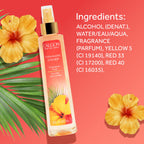 Calgon Hawaiian Ginger Fragrance Body Mist with tropical floral design. Premium imported scent for refreshing use.
