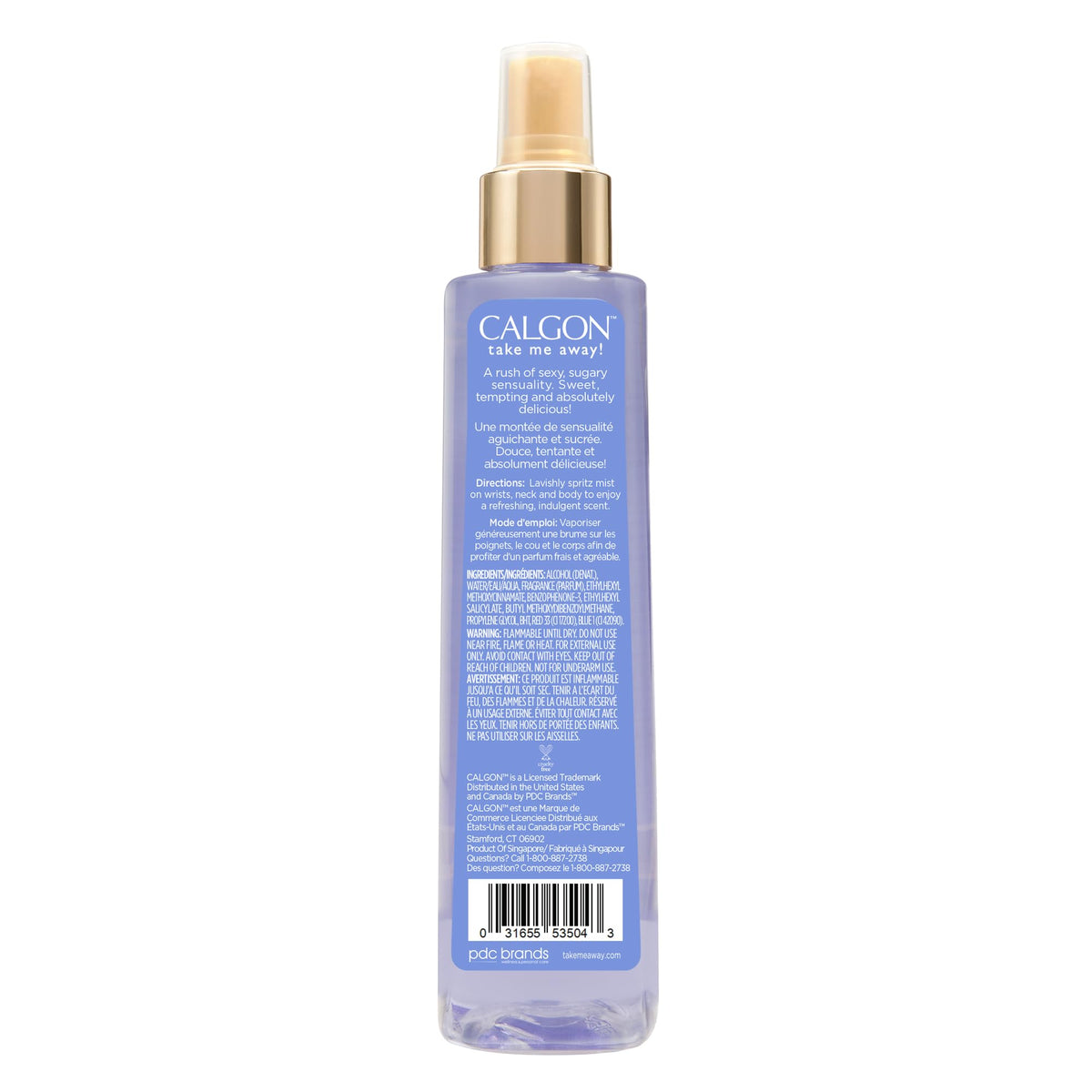 Calgon Morning Glory Fragrance Body Mist; a soothing body spray for a floral, refreshing scent. Verified by CuratCart.