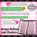 100% authentic Calphdiar Bottom Lash Clusters in 5-7mm for a natural look; 105 pcs for easy application at home.