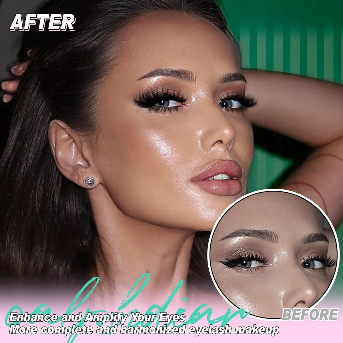 Premium imported Calphdiar Bottom Lash Clusters enhance your eyes for a complete and harmonized lash look.