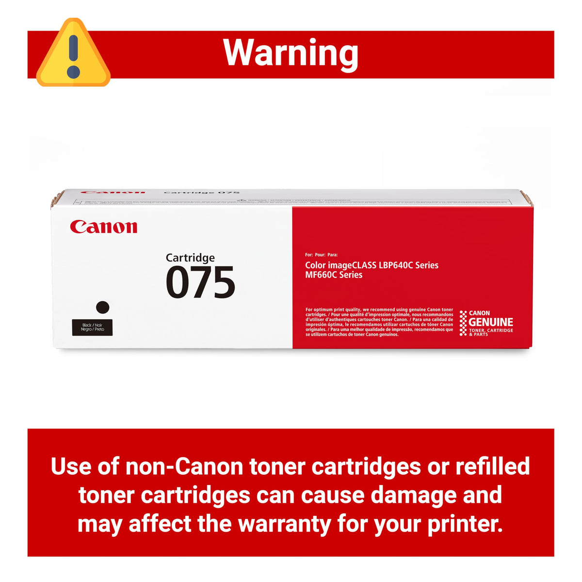 Exclusive Canon 075 Black Toner Cartridge, specially curated by Curat Cart for optimal printing performance. Perfect for your printer.