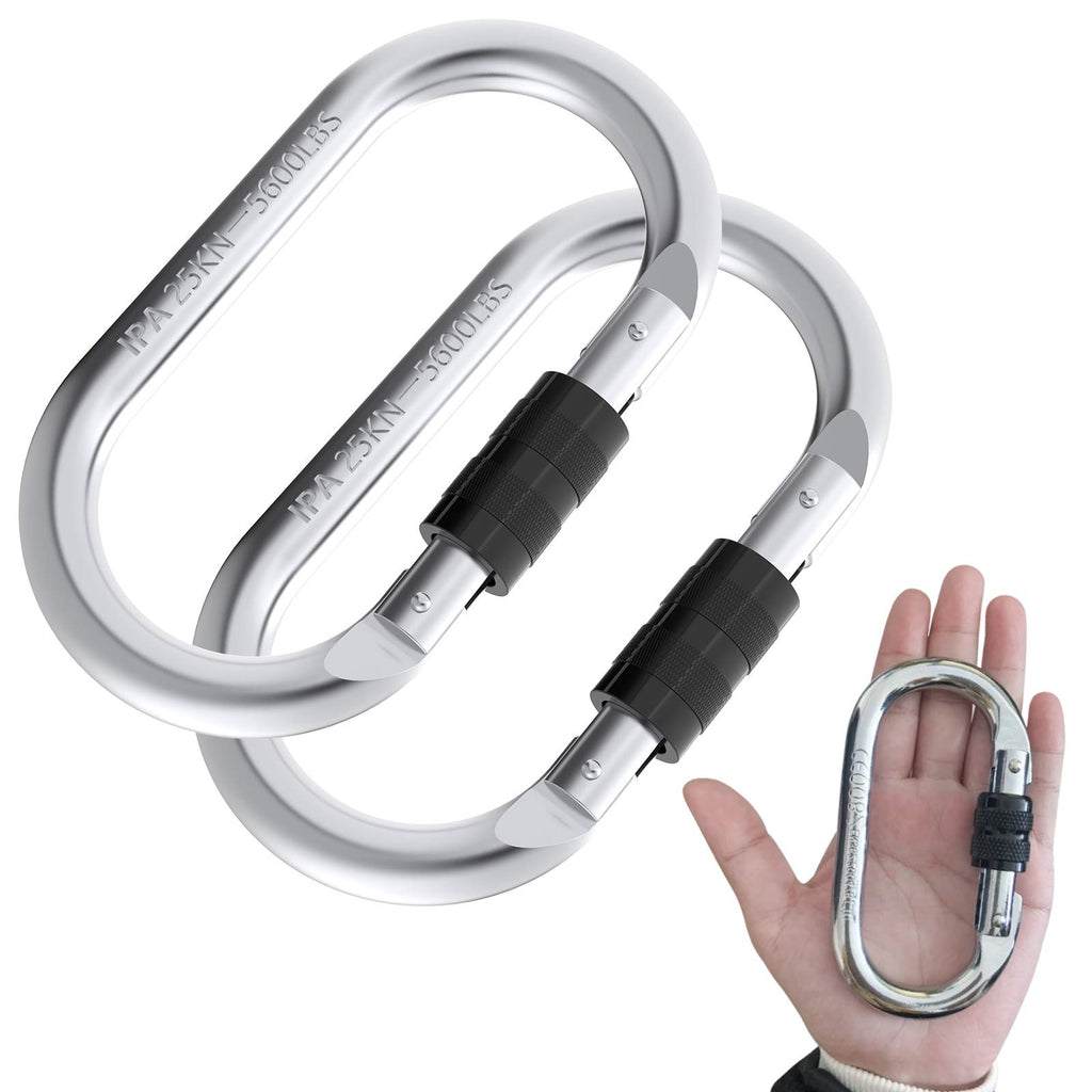 Premium imported heavy-duty screw locking carabiner, ideal for secure outdoor activities. Available at Curat Cart.