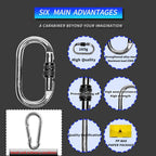 Discover the heavy-duty locking carabiner, perfect for outdoor adventures. Upgrade your gear with Curat Cart's quality products.