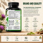 Cardo Mariano Diente Leon supplement, 100% authentic, available in India at Curat Cart. Contains 1500 mg of milk thistle in 90 vegan capsules.