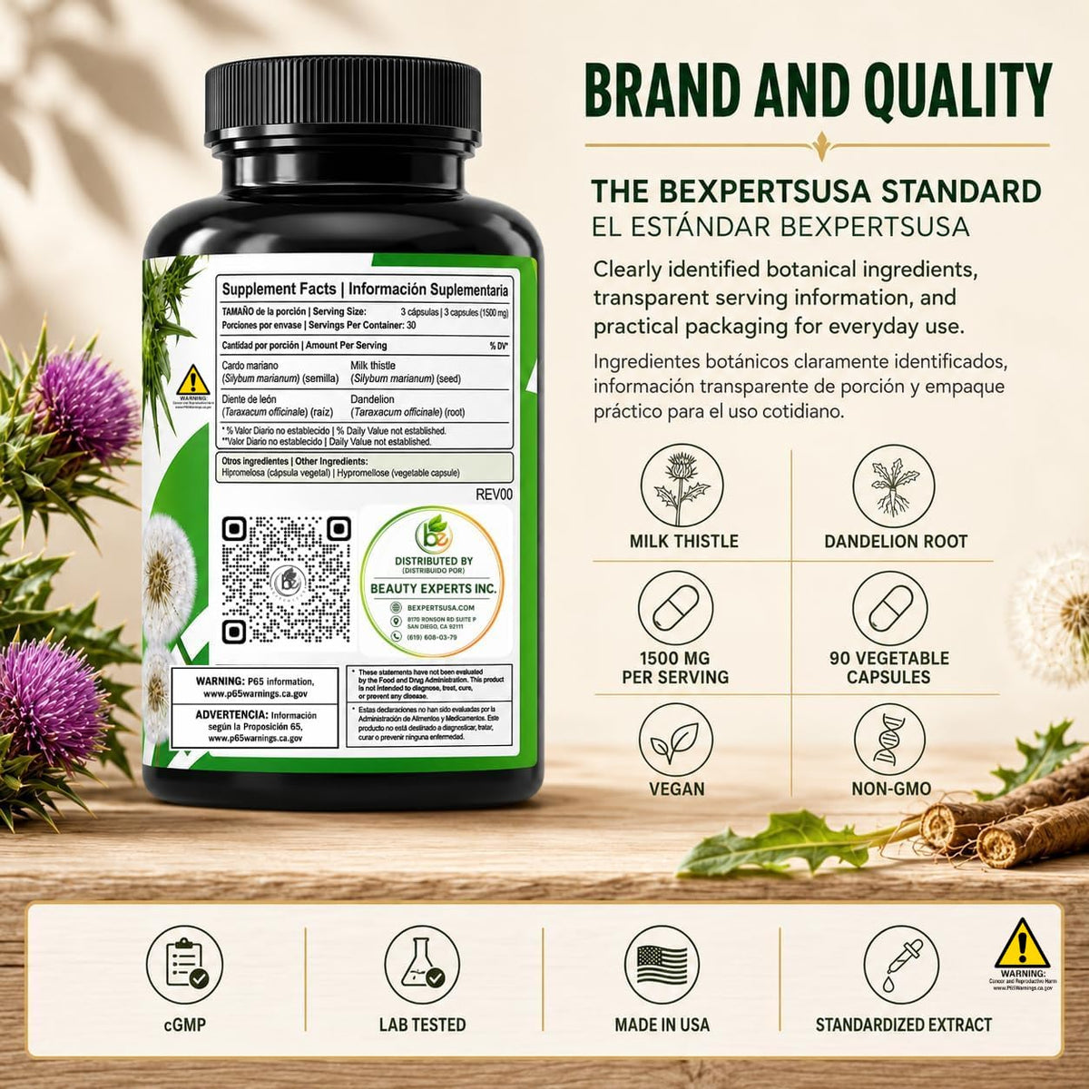 Cardo Mariano Diente Leon supplement, 100% authentic, available in India at Curat Cart. Contains 1500 mg of milk thistle in 90 vegan capsules.