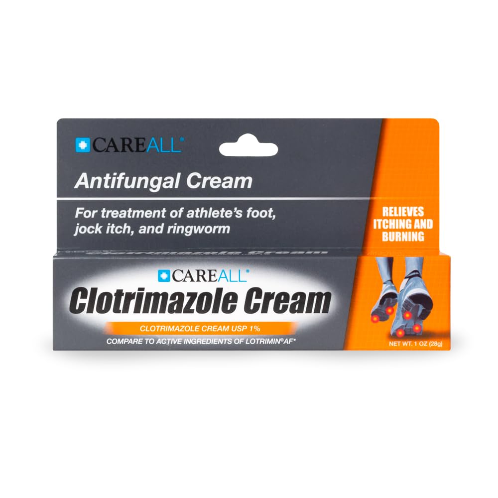 CareAll Clotrimazole Antifungal Cream fights athlete's foot, jock itch, and ringworm. 100% Authentic, available at Curat Cart.