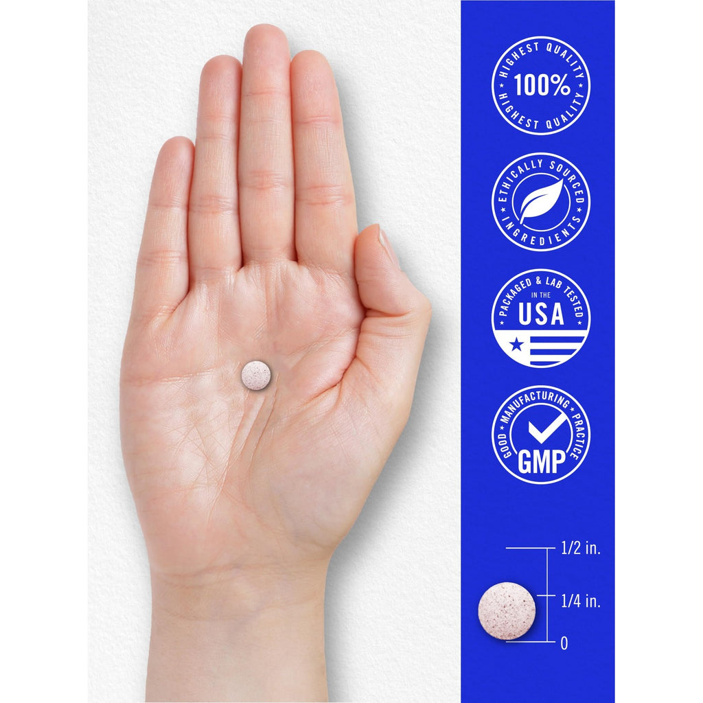 Carlyle B12 Vitamin tablet showcased on hand, 100% authentic and ethically sourced, available at Curat Cart in India.