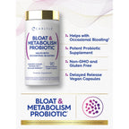 Carlyle Bloat Metabolism Probiotic, specially curated by Curat Cart, supports sugar metabolism and energy. Experience potent, vegan probiotics.