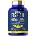 Carlyle Fish Oil Omega 3 Supplement, a premium import with 2000mg fish oil, offers odorless lemon-flavored softgels at Curat Cart.