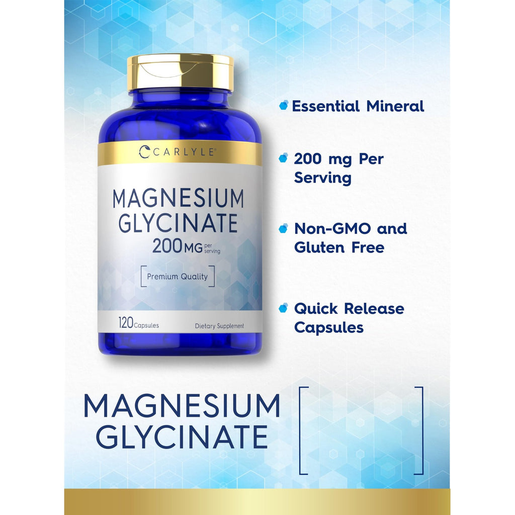 Discover Carlyle Magnesium Glycinate 200 mg, specially curated by Curat Cart for premium wellness and quick release benefits.