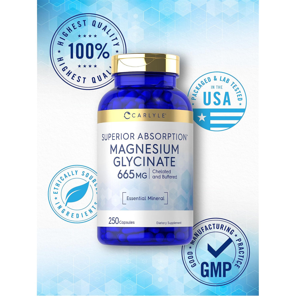 Discover Carlyle Magnesium Glycinate for superior absorption. Perfect for daily use, available at Curat Cart. Experience premium quality.