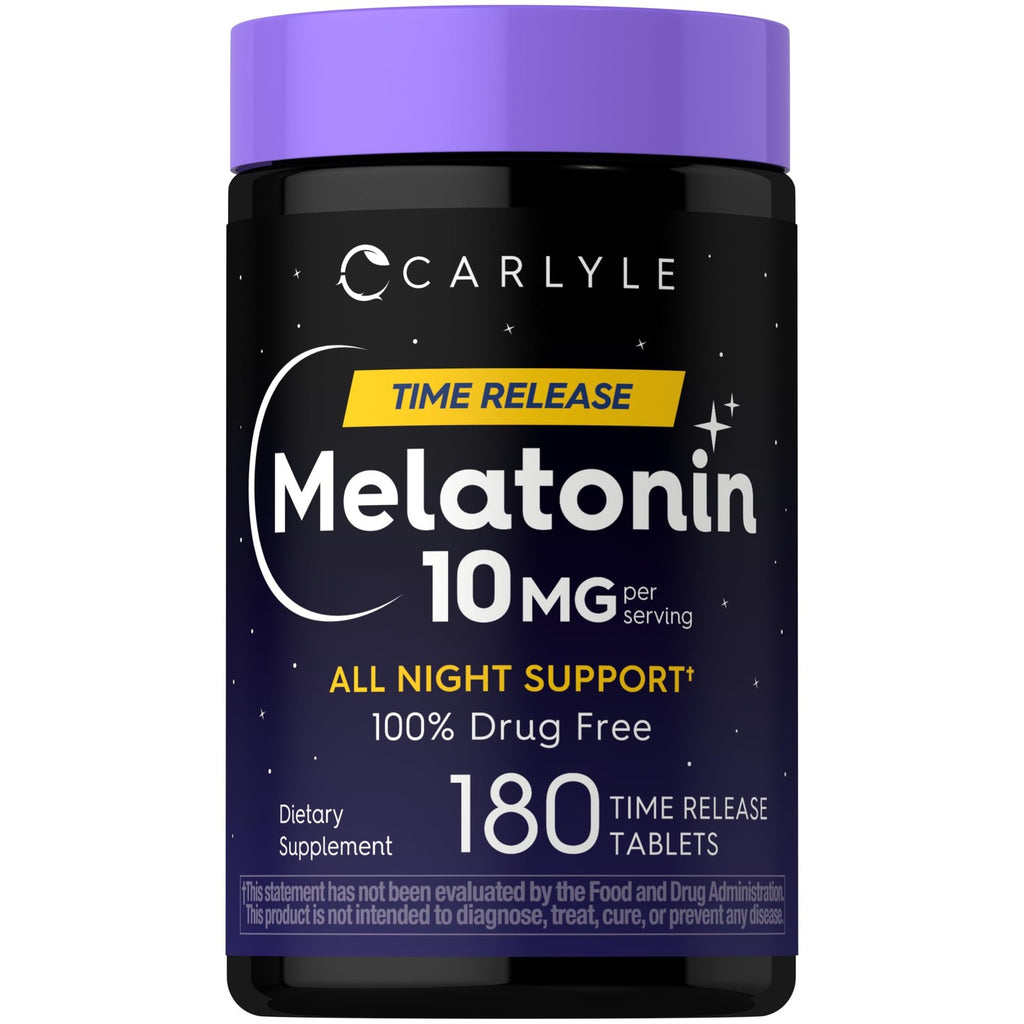 Carlyle Melatonin 10mg offers premium imported all-night support with time release, available at Curat Cart.