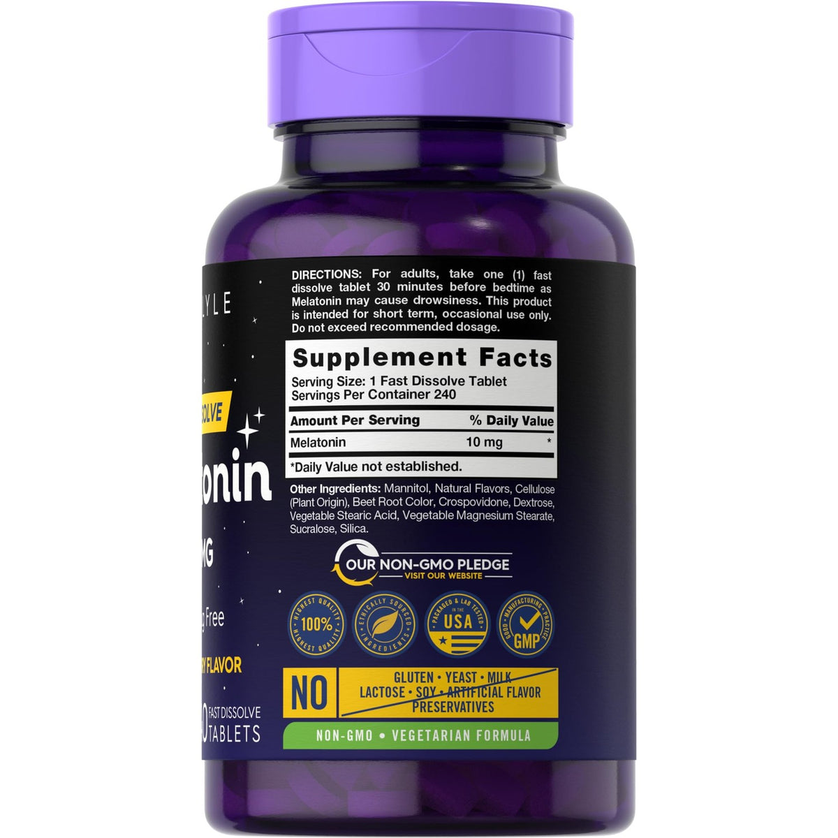 Carlyle Melatonin Fast Dissolve Tablets, 100% Authentic and available in India at Curat Cart. Supports restful sleep with non-GMO formula.