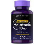 Carlyle Melatonin Fast Dissolve Tablets, 10 mg, premium import for restful sleep, available at Curat Cart.
