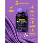 Carlyle Melatonin Fast Dissolve Tablets, 10mg, ideal for better sleep. Shop now at Curat Cart for a restful night.