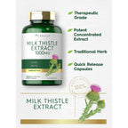 Carlyle Milk Thistle Capsules in official packaging, featuring therapeutic grade, quick release capsules, available at Curat Cart.