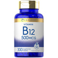 Carlyle Vitamin B-12 500MCG, premium imported supplement with 300 vegetarian tablets, available at Curat Cart.