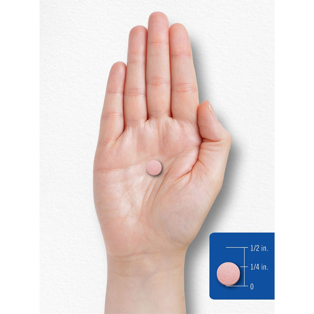 Carlyle Vitamin B12 Supplement shown on hand, highlighting its size. 100% Authentic and available at Curat Cart in India.