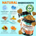 Carmelie Probiotics for Dogs in official packaging, featuring natural ingredients for gut and immune support, available at Curat Cart.