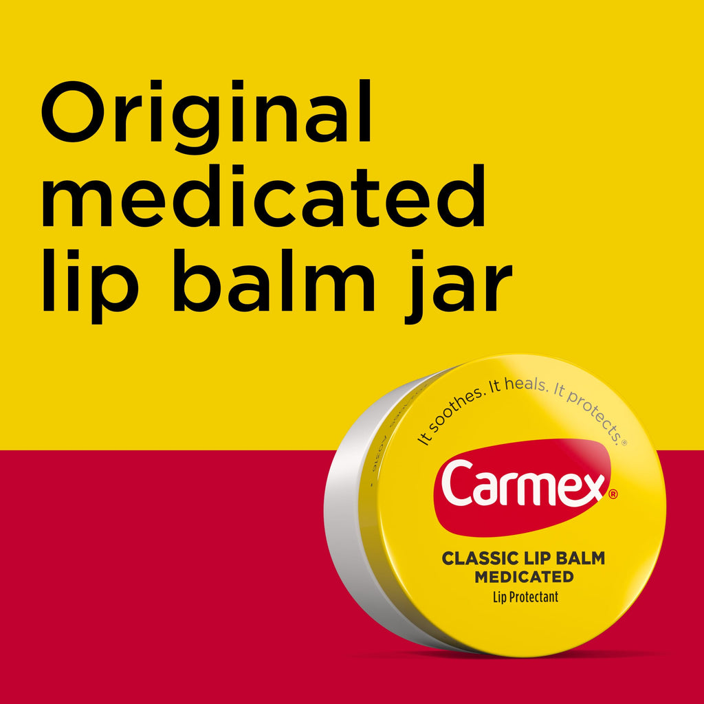 Discover the premium imported Carmex Medicated Lip Balm, soothing and healing for soft lips. Available at Curat Cart.
