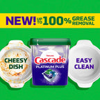 Discover Cascade Platinum Plus Dishwasher Pods, specially curated by Curat Cart for superior grease removal and easy clean.