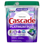 Cascade Platinum Plus Dishwasher Pods, specially curated by Curat Cart, deliver powerful cleaning with a mountain scent. Experience exceptional shine.