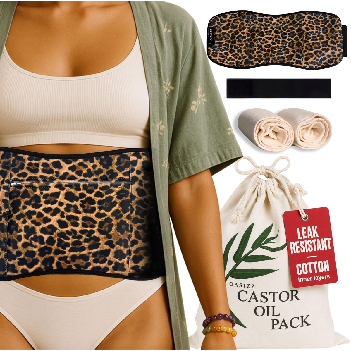 Experience the premium imported Castor Oil Pack Wrap with leak-resistant cotton layers from Curat Cart, perfect for holistic wellness.