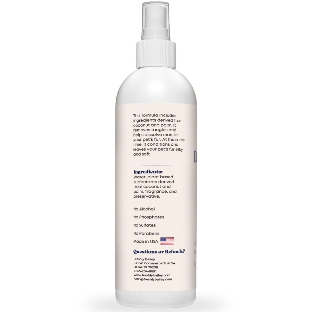 Premium imported Cat Detangler Spray Conditioner for silky, shiny fur. Shop now at Curat Cart for quality pet care solutions.