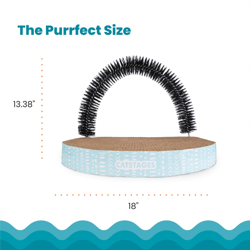 Discover the premium imported Catstages Scratch & Groom Cat Scratcher, perfect for keeping your cat entertained and groomed. Available at Curat Cart.