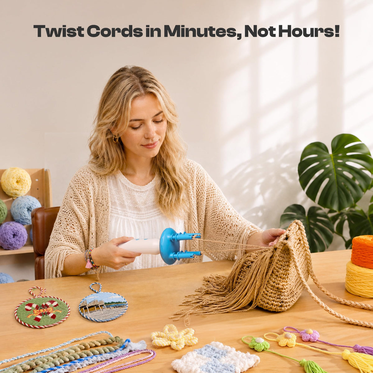 Discover the premium imported Caydo Cord Maker Machine, perfect for quick cord twisting, available at Curat Cart.