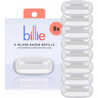 Billie Women’s Razor Refill Blades 5-Blade Cartridges - 8 count | 5 blade razors for women, Sensitive skin, Surrounded by aloe shave soap
