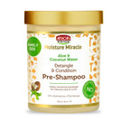 African Pride Moisture Miracle Pre-Shampoo Hair Detangler, 18 Oz | Aloe & coconut water pre-poo softens and detangles curls and coils; minimizes breakage on wash day