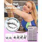 Calphdiar Bottom Lash Clusters Fairy Eye set includes spiky lashes for a bold look. Perfectly matches upper lashes, ideal for busy lash lovers.