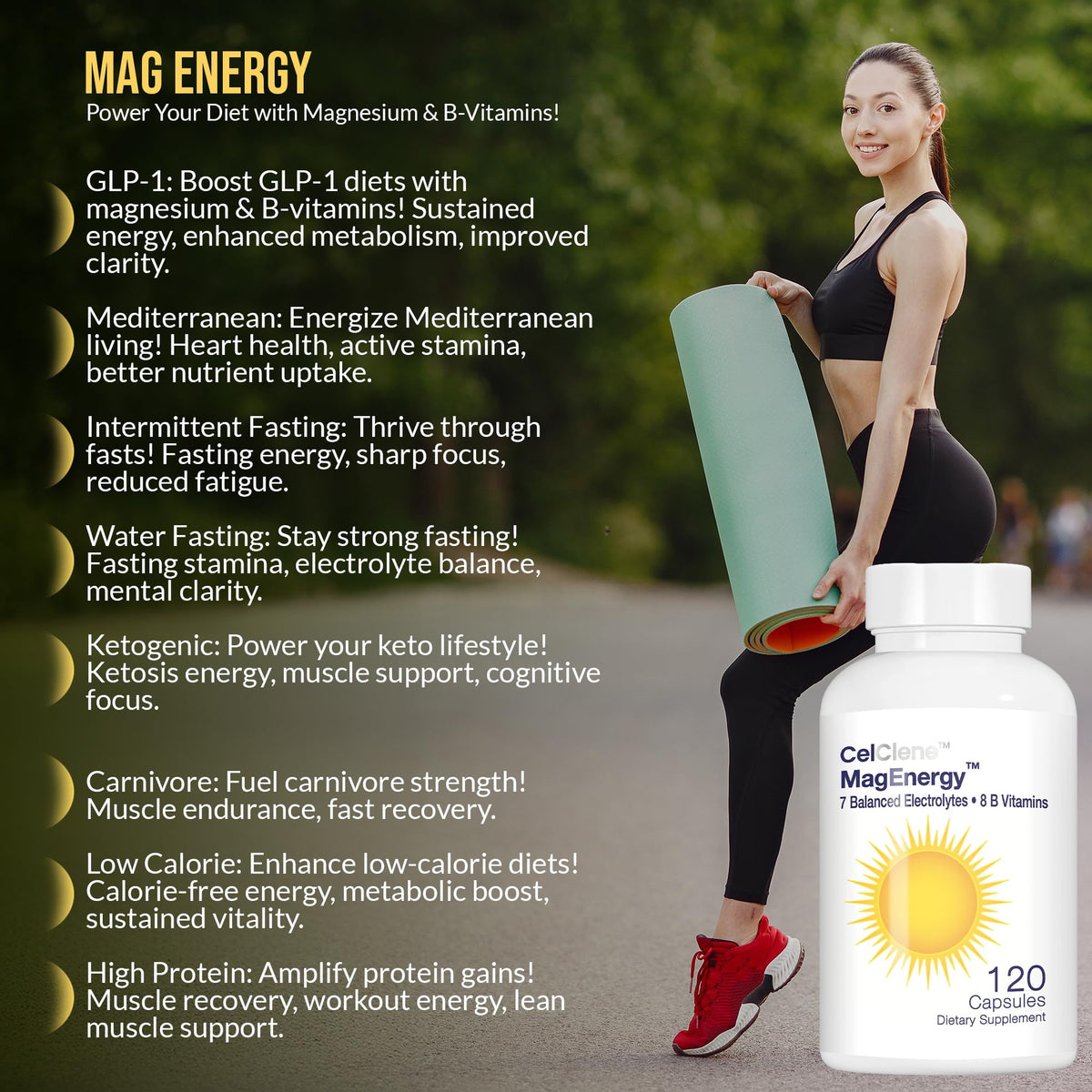 CELCLENE MagEnergy Electrolytes and Vitamins in high-quality packaging, ideal for hydration and energy support. Available at Curat Cart.
