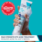 CeraVe Acne Foaming Cream Wash - Back Label & Ingredients Details | buy 100% authentic product online in India via Curat Cart