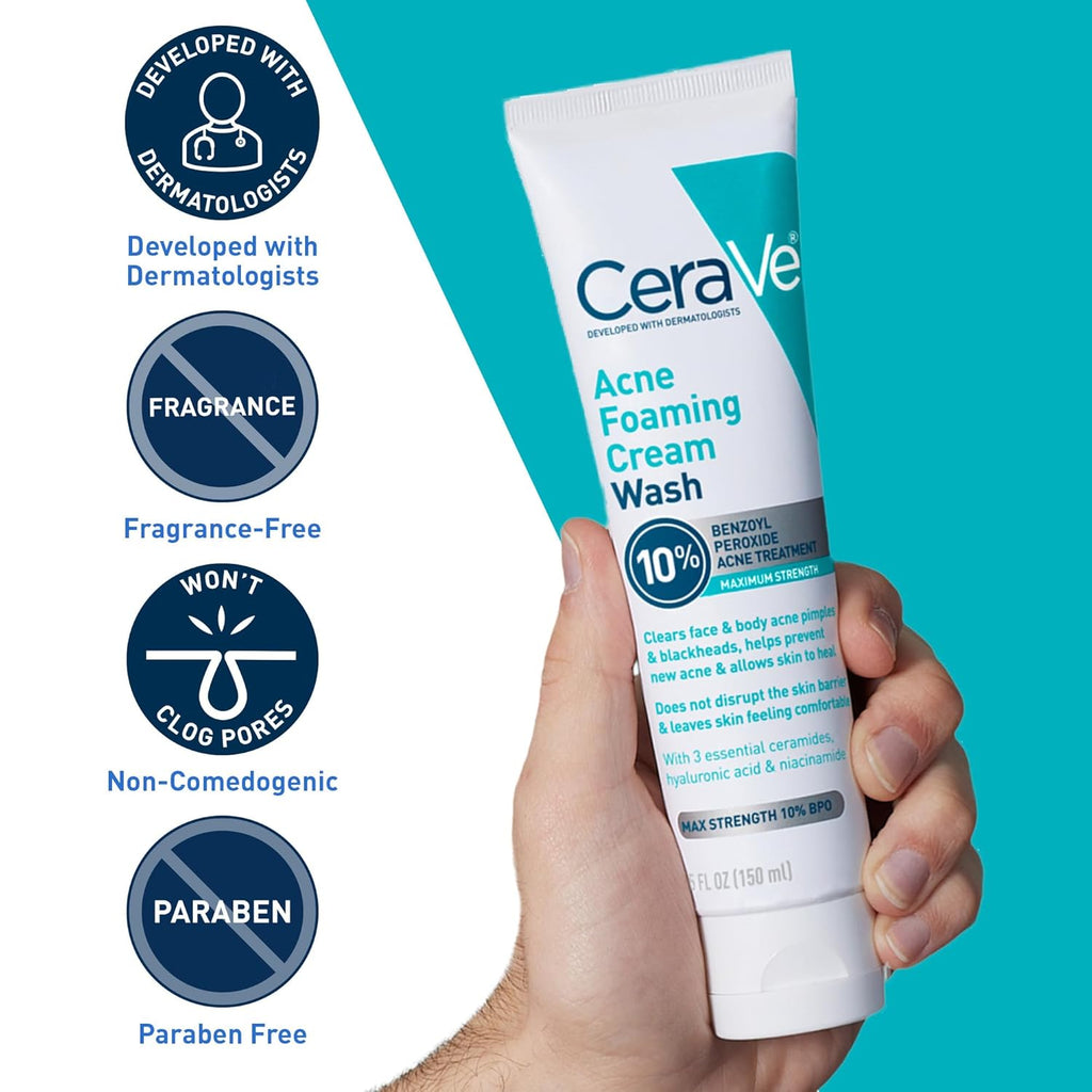 CeraVe Acne Foaming Cream Wash - Seal & Authenticity Verification | genuine imported stock available in India at Curat Cart