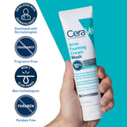 CeraVe Acne Foaming Cream Wash - Seal & Authenticity Verification | genuine imported stock available in India at Curat Cart