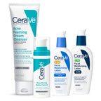 CeraVe Acne Skin Care Set - Front Packaging & Bottle View | genuine imported stock available in India at Curat Cart