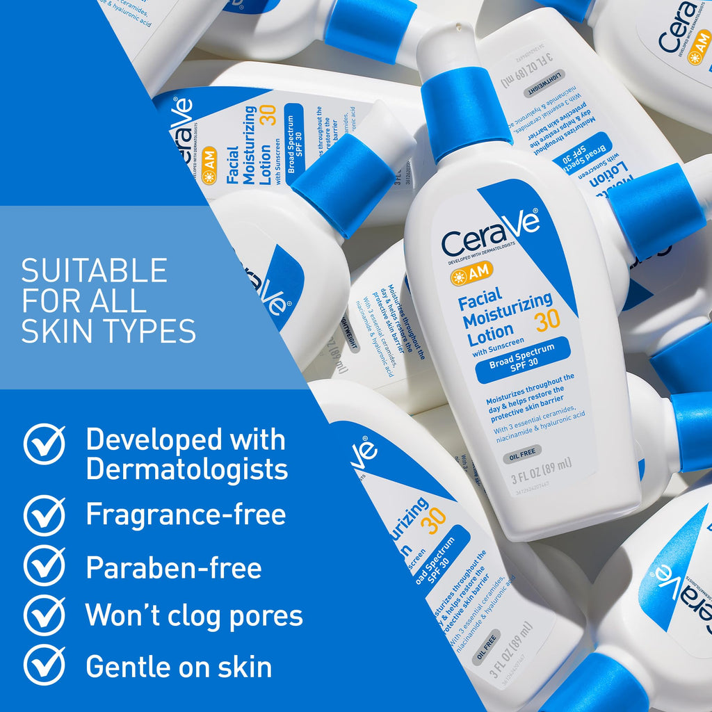 CeraVe AM Facial Moisturizing Lotion - Back Label & Ingredients Details | fast dispatch across India from Curat Cart
