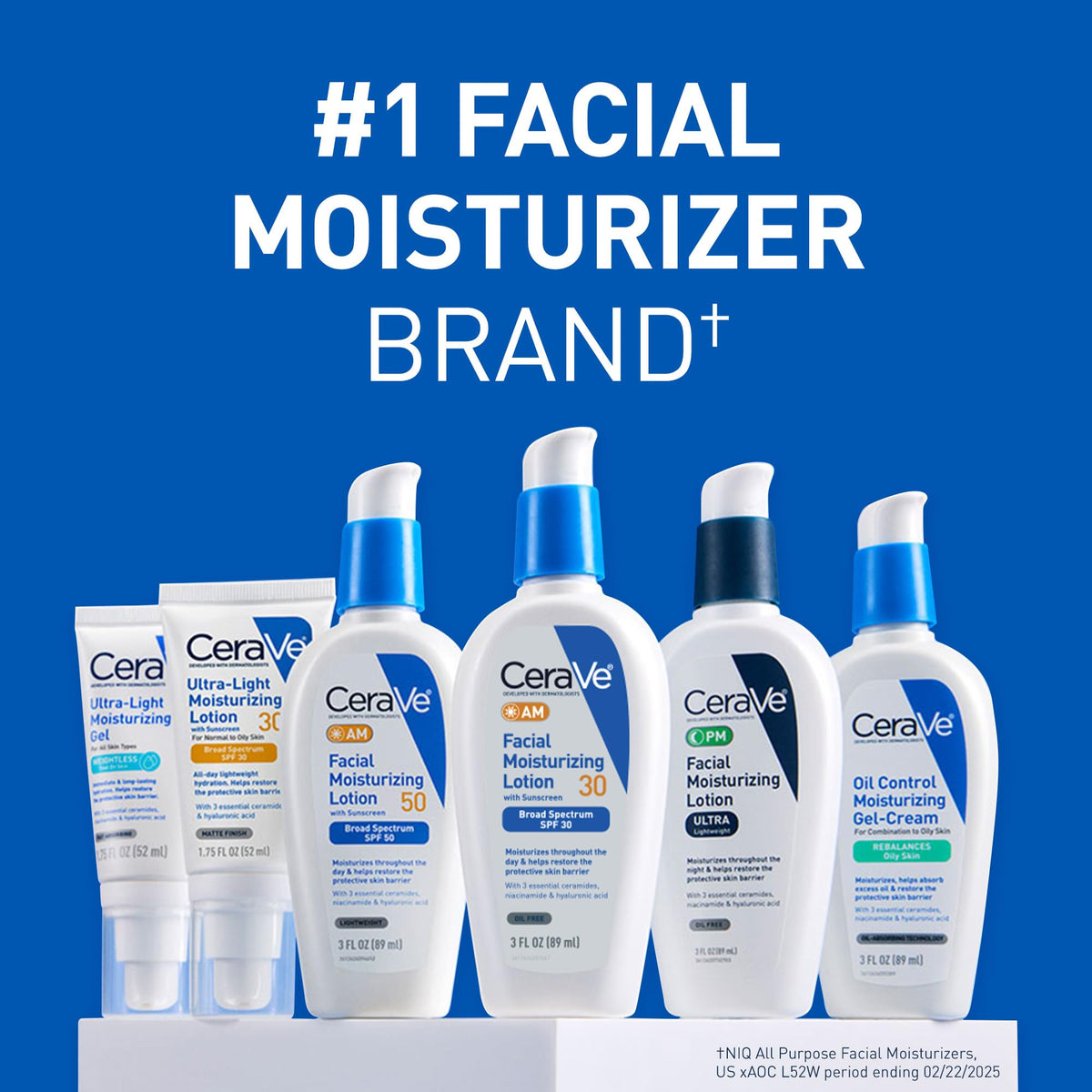 CeraVe AM Facial Moisturizing Lotion - Back Label & Ingredients Details | original imported packaging available on Curat Cart