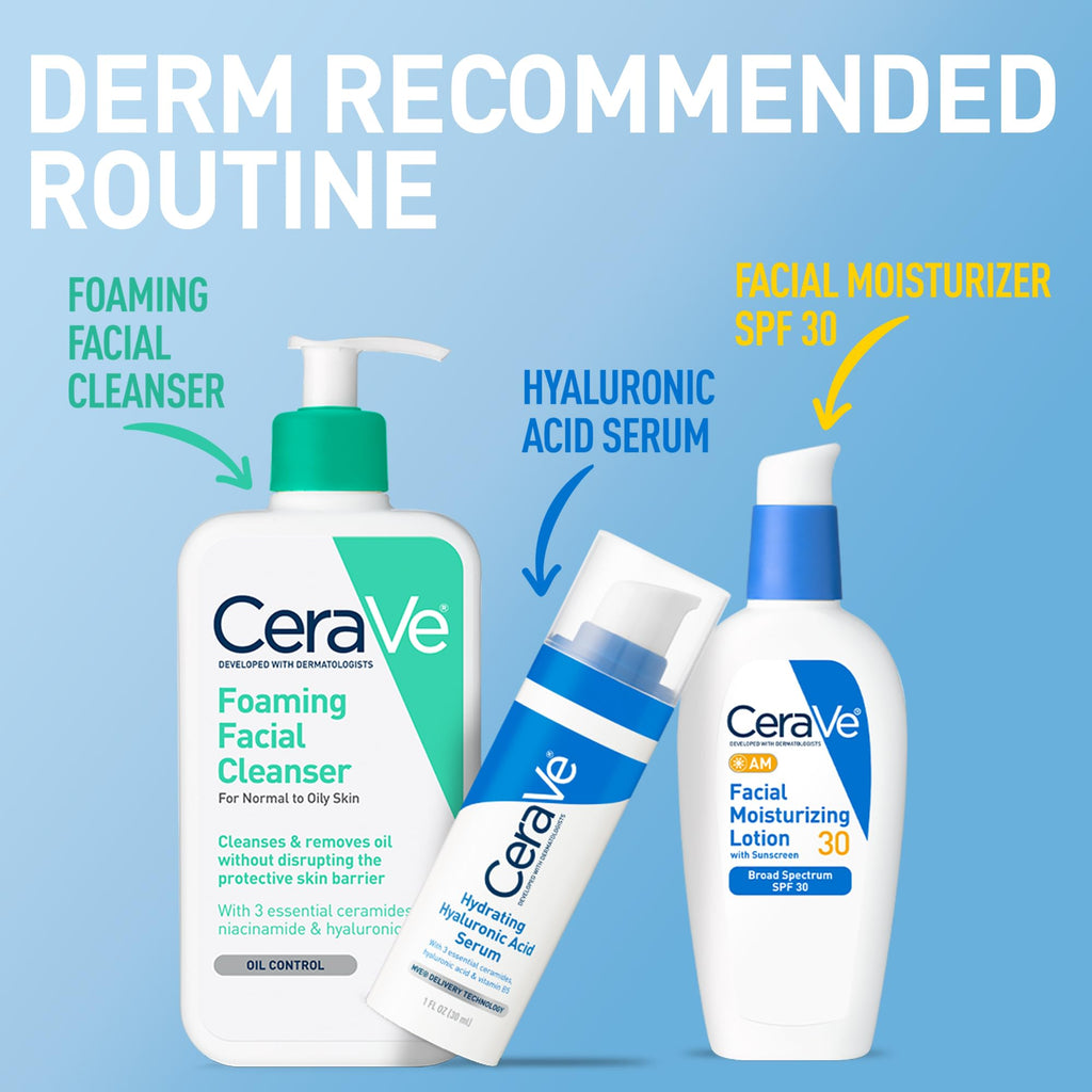 CeraVe AM Facial Moisturizing Lotion - Texture, Swatch & Consistency | original imported packaging available on Curat Cart In