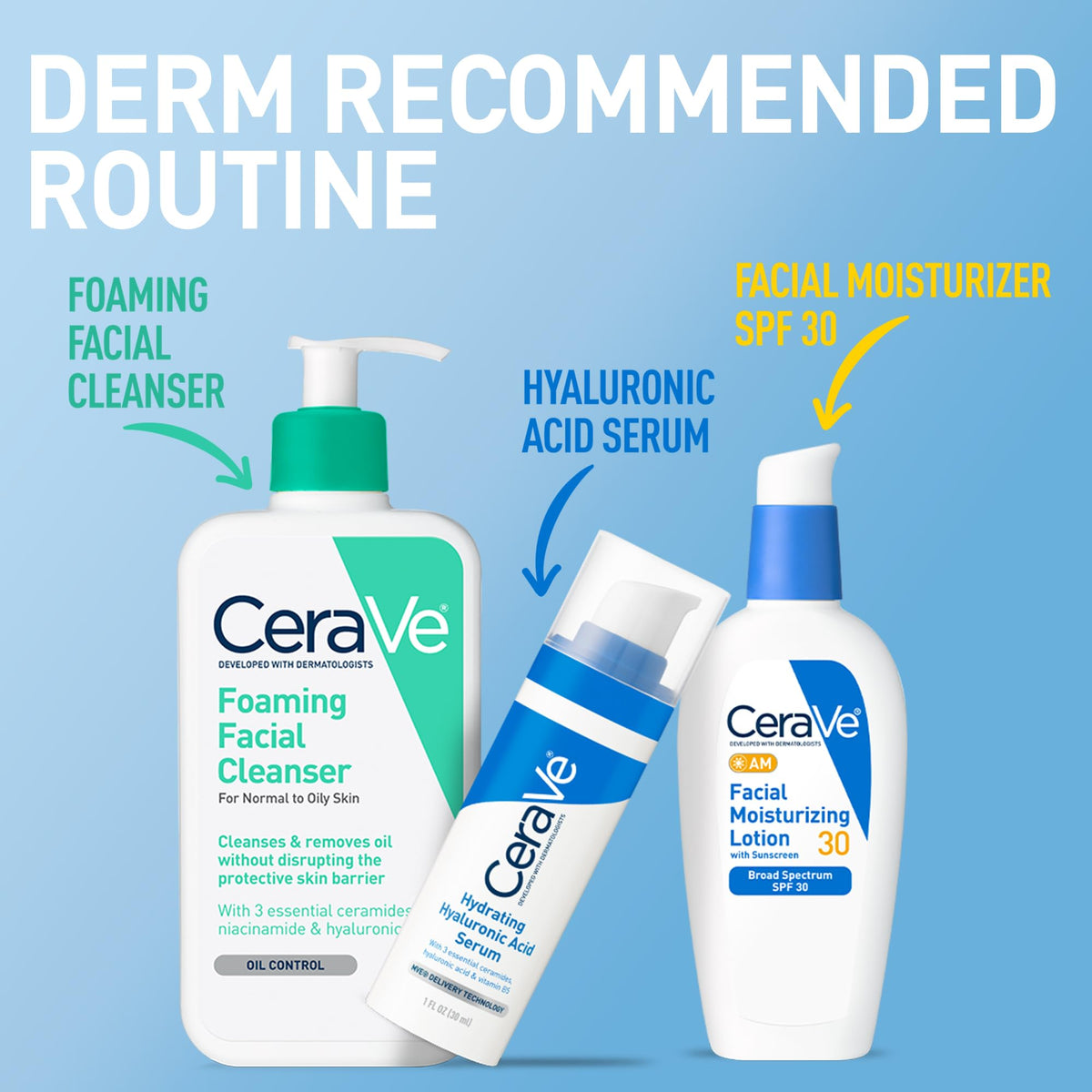 CeraVe AM Facial Moisturizing Lotion - Texture, Swatch & Consistency | original imported packaging available on Curat Cart In