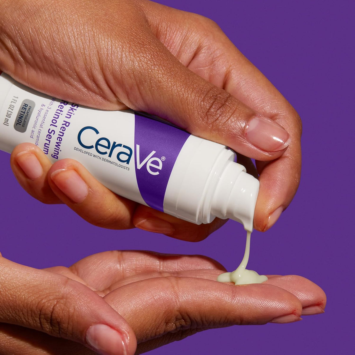 CeraVe Anti Aging Retinol Serum - Front Packaging & Bottle View | buy 100% authentic product online in India via Curat Cart